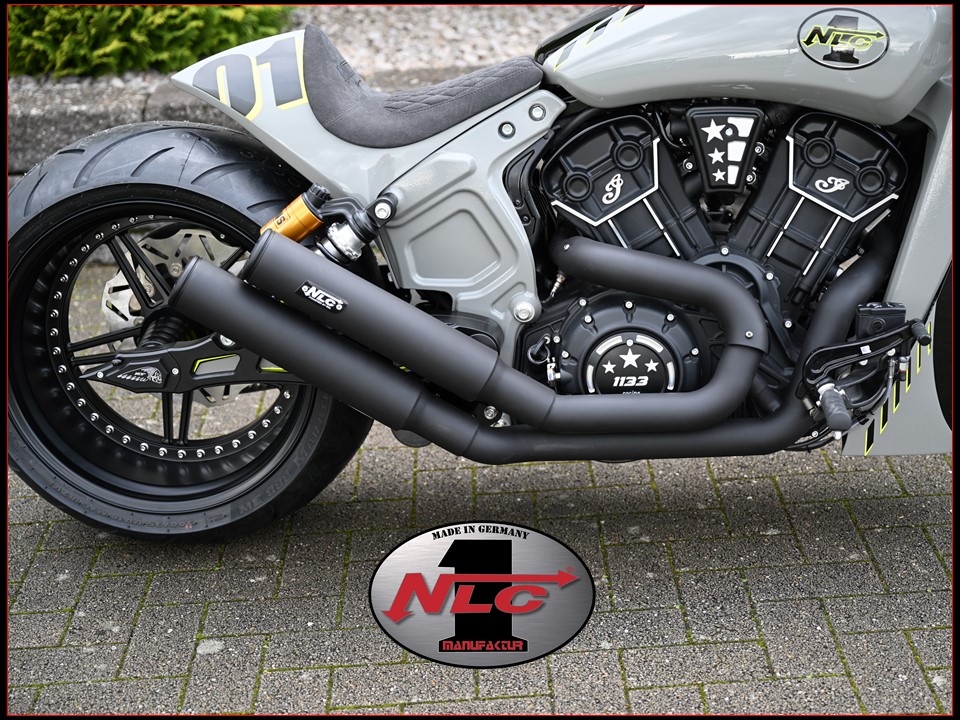 IS-5100 Exhaust system "Dragstyle" 2 in 2 Indian Scout