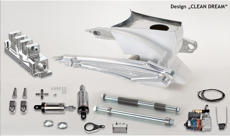 NLC - swing kit down-shock "clean dream" for all V-Rod from 2007